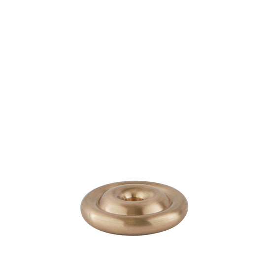 Savi Brushed Brass Candleholder