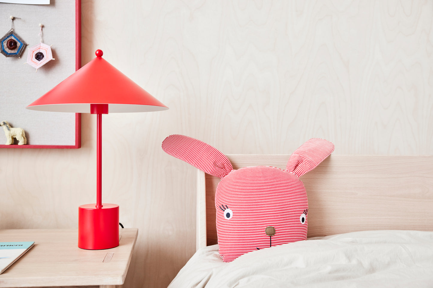 Rosy Rabbit Denim Cushion