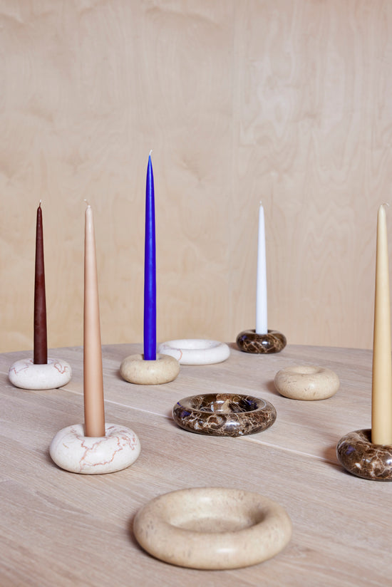 Clay Taper Candle Holders