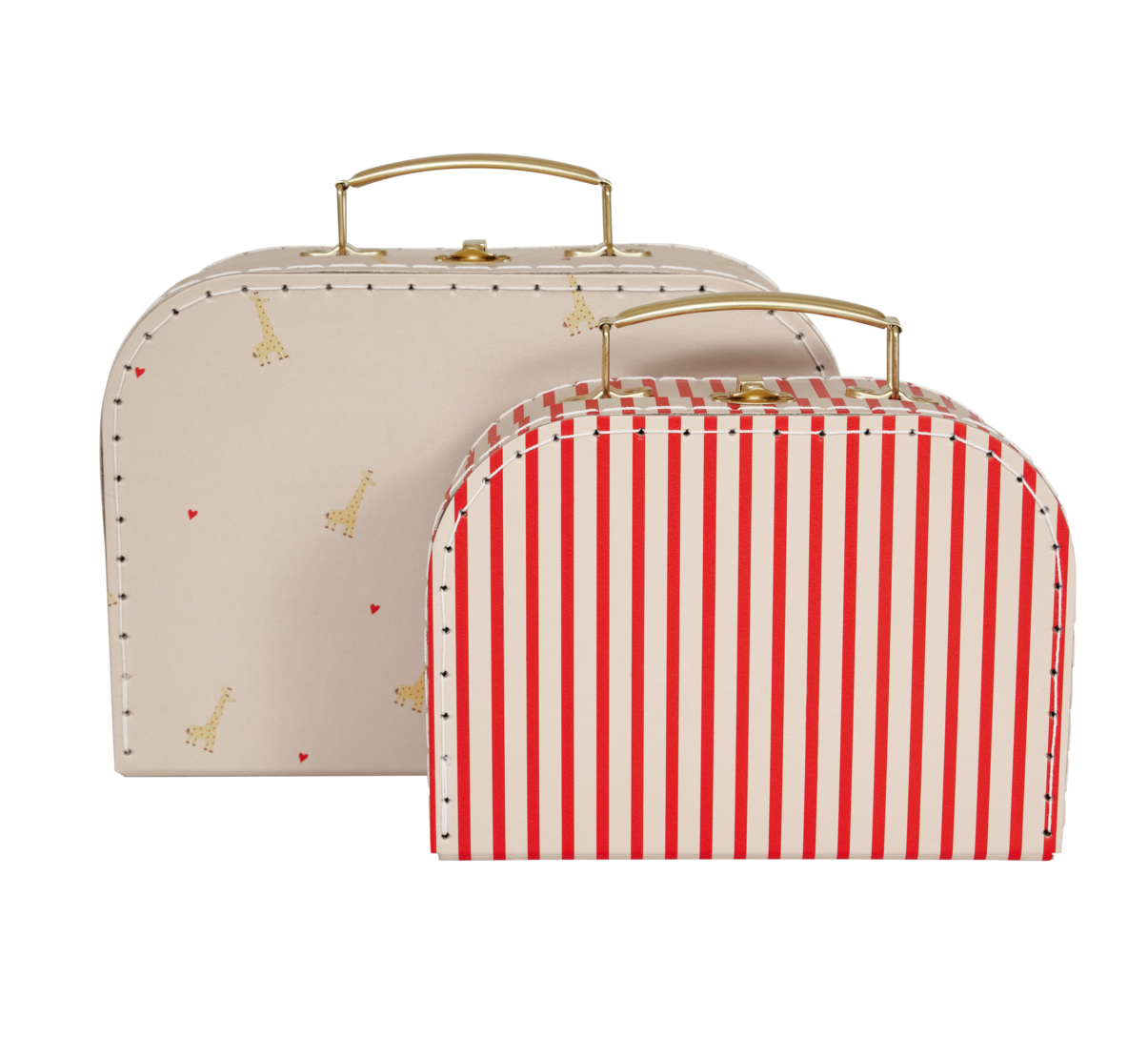 Mini Suitcase Giraffe & Stripe - Set of 2