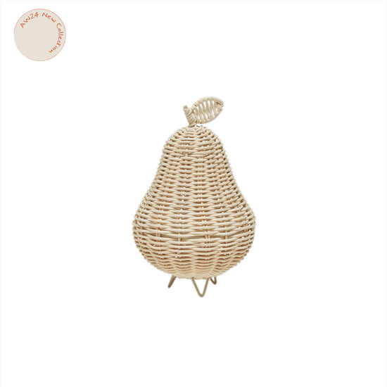 OYOY MINI Pear Rattan Night Light Table Lamp 901 Nature