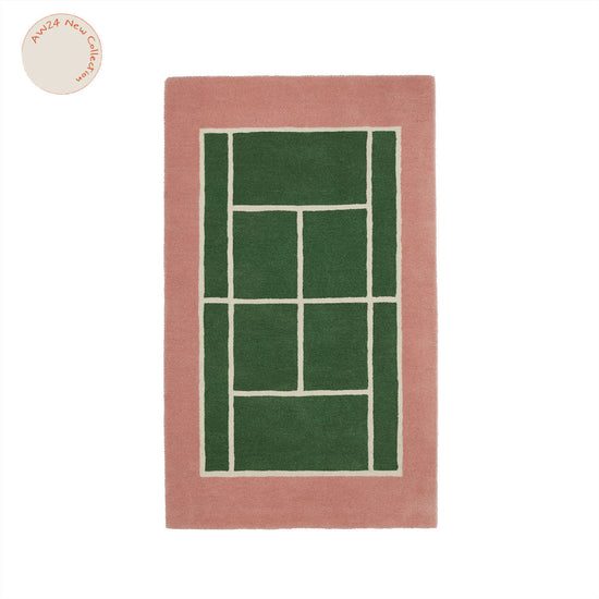 OYOY MINI Tennis Rug Rug 701 Green / Rose