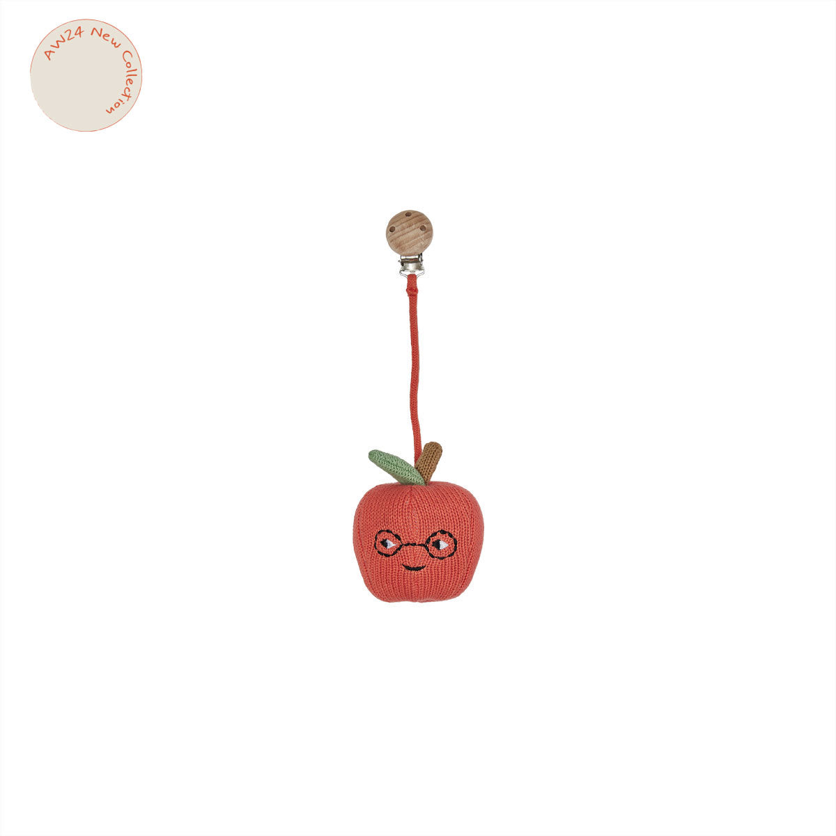 OYOY MINI Yummy Apple Pram Clip Soft Toys 405 Red