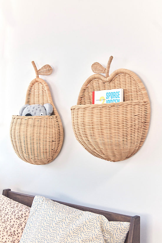 Load image into Gallery viewer, OYOY MINI Apple Wall Basket Storage 901 Nature
