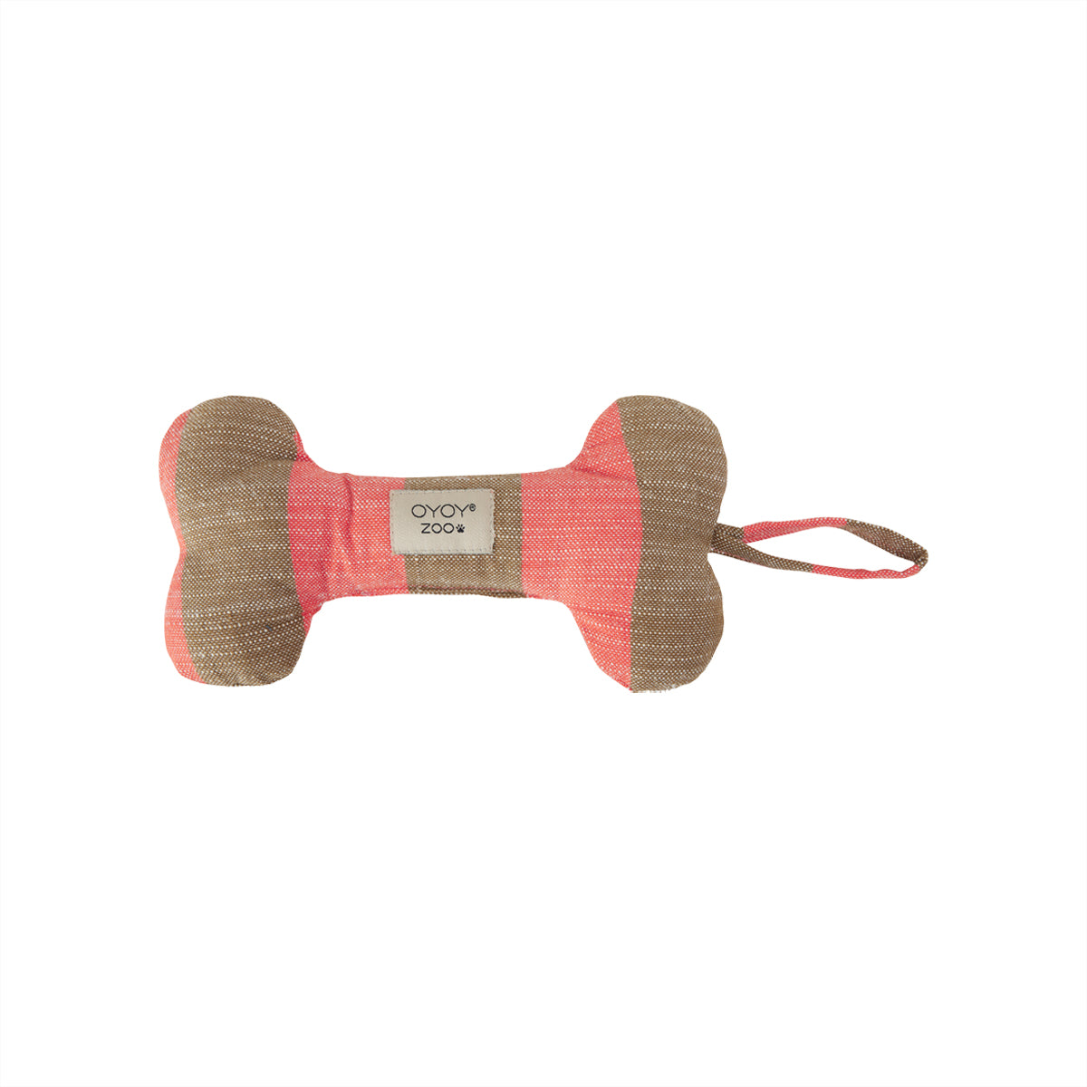 OYOY ZOO Ashi Dog Toy - Small Let's Play 405 Cherry Red / Taupe