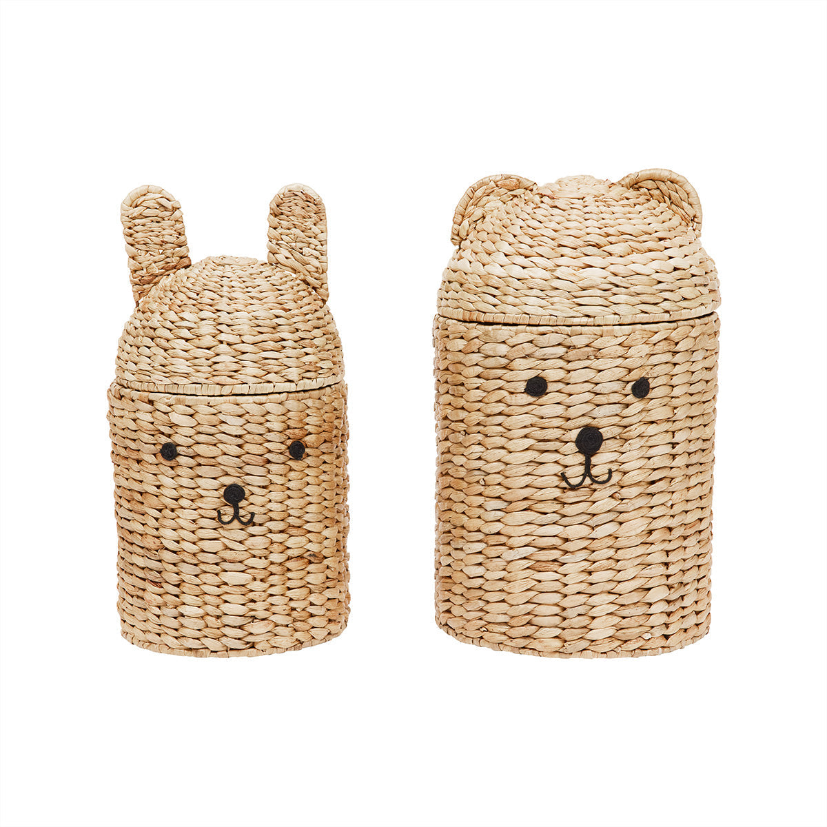 OYOY MINI Bear & Rabbit Storage Basket - Set of 2 Storage 901 Nature