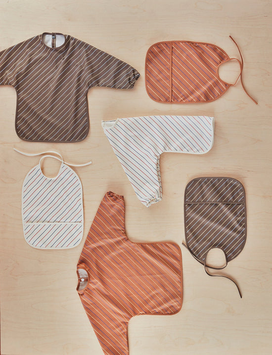 OYOY MINI Bib Striped - Pack of 2 Accessories - MINI 207 Mellow / Caramel
