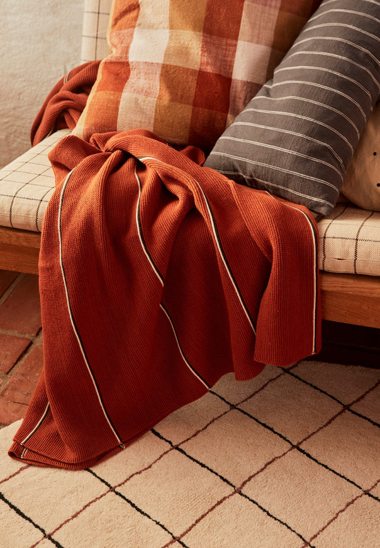 OYOY LIVING Blanket Rivi Living Plaid 305 Nutmeg