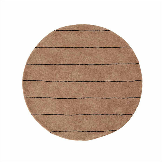 Load image into Gallery viewer, OYOY LIVING Circle Rug - Striped Rug 309 Choko
