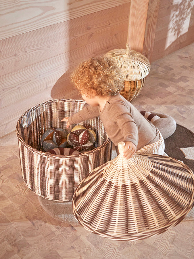 Load image into Gallery viewer, OYOY MINI Circus Basket - Set of 2 Storage 305 Nutmeg
