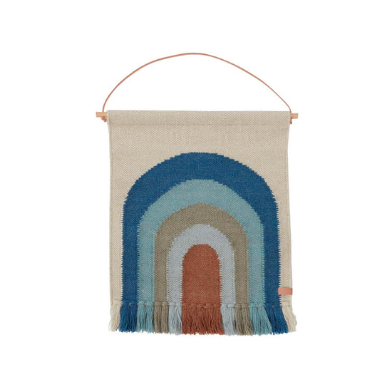 OYOY MINI Follow The Rainbow Mini Wall Rug Wall decoration 603 Pale Blue