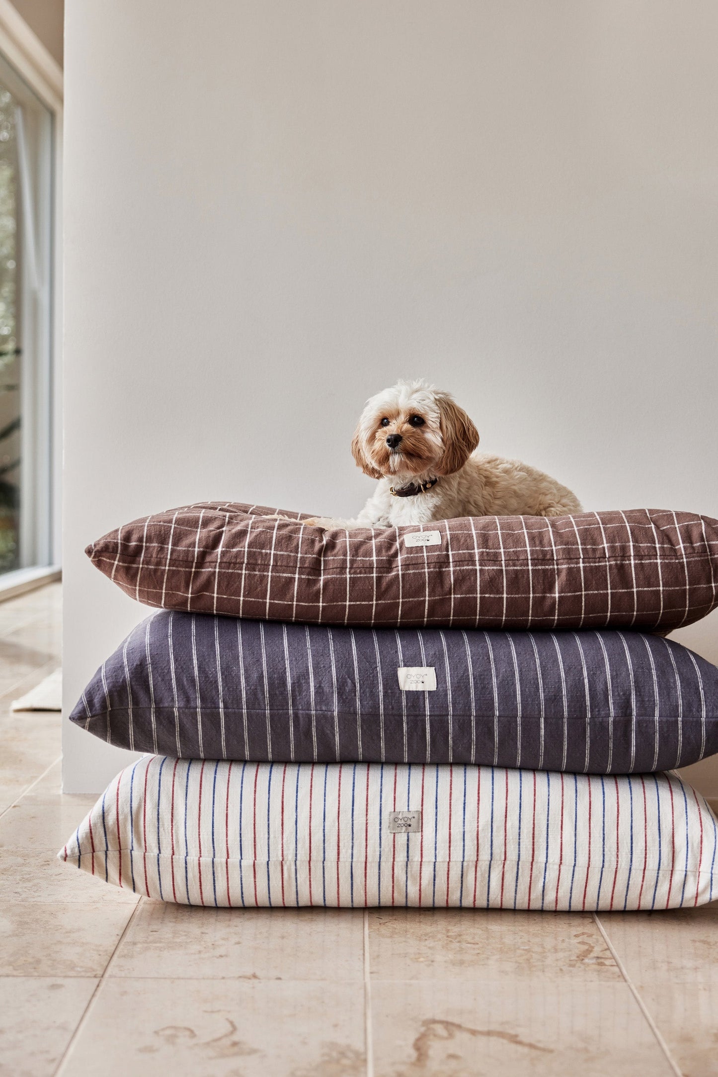 Load image into Gallery viewer, OYOY ZOO Kyoto Dog Cushion - Large Sleep
