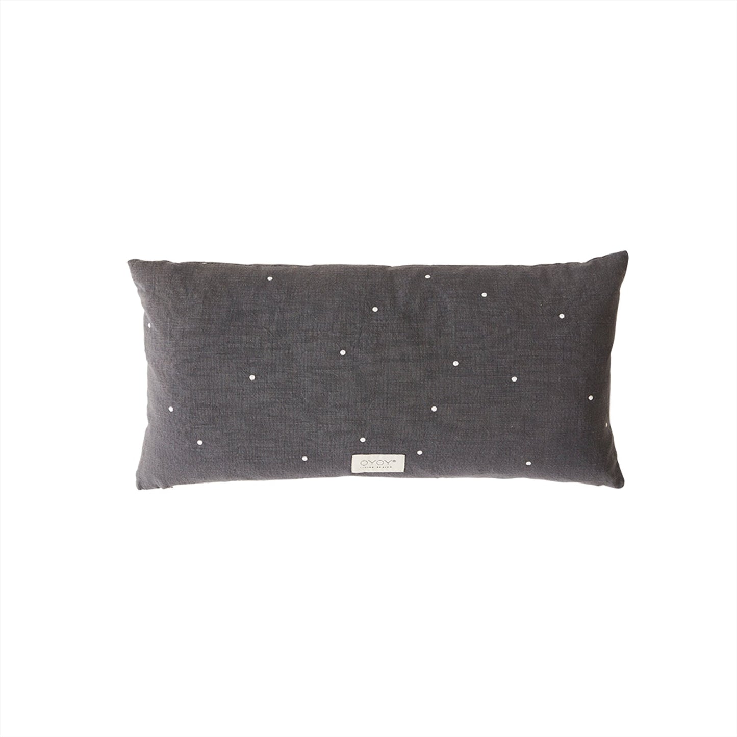 Load image into Gallery viewer, OYOY LIVING Kyoto Dot Cushion Long Cushion 201 Anthracite
