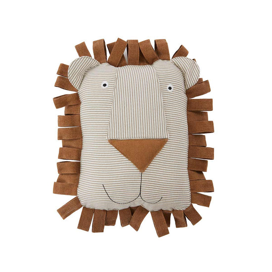 OYOY MINI Lobo Lion Denim Cushion Soft Toys 307 Caramel