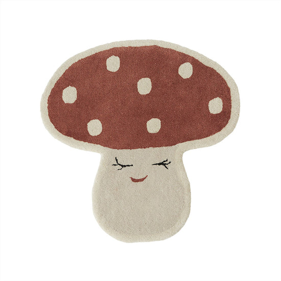 Load image into Gallery viewer, OYOY MINI Malle Mushroom Rug Rug 405 Red
