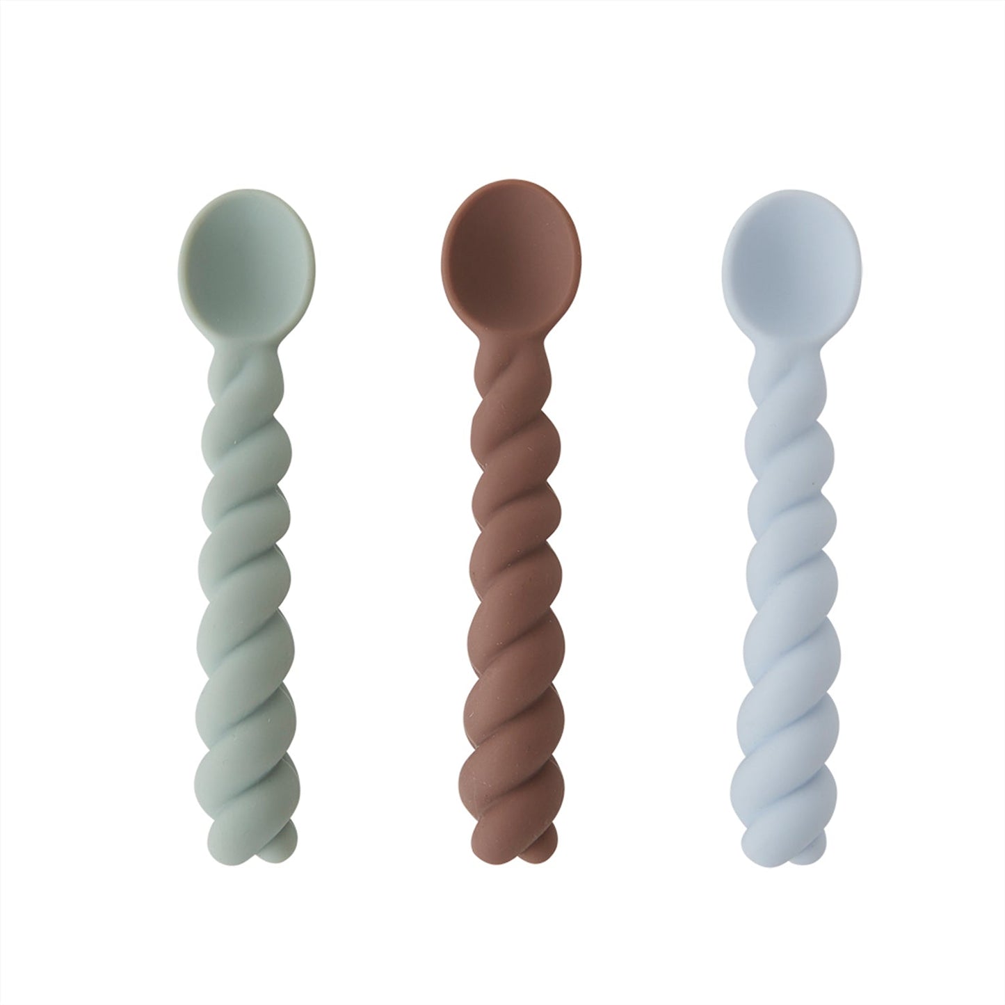 OYOY MINI Mellow - Spoon - Pack of 3 Kids Tableware 608 Dusty Blue / Taupe / Pale Mint