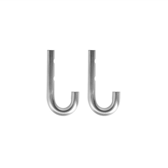 OYOY LIVING Pieni Hook - Pack of 2 Hook 905 Chrome Silver