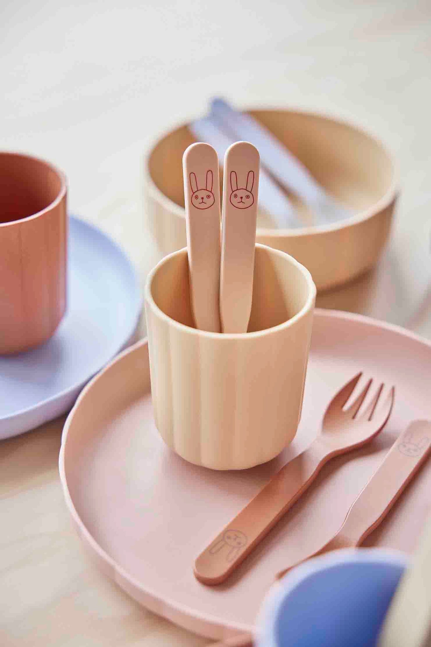 OYOY MINI Pullo Cup - Pack of 2 Dining Ware 307 Caramel / Ice Blue