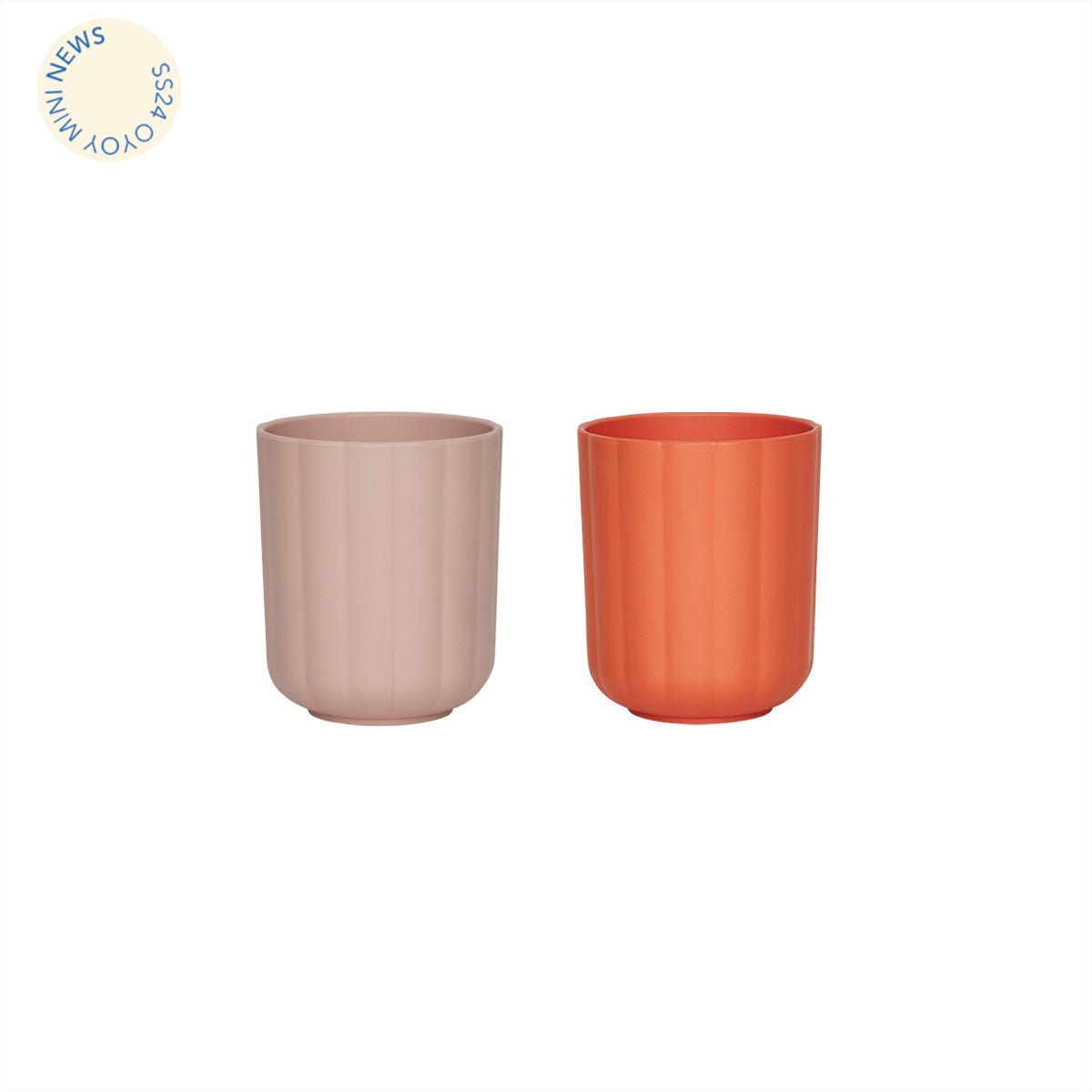 OYOY MINI Pullo Cup - Pack of 2 Dining Ware 402 Rose / Apricot