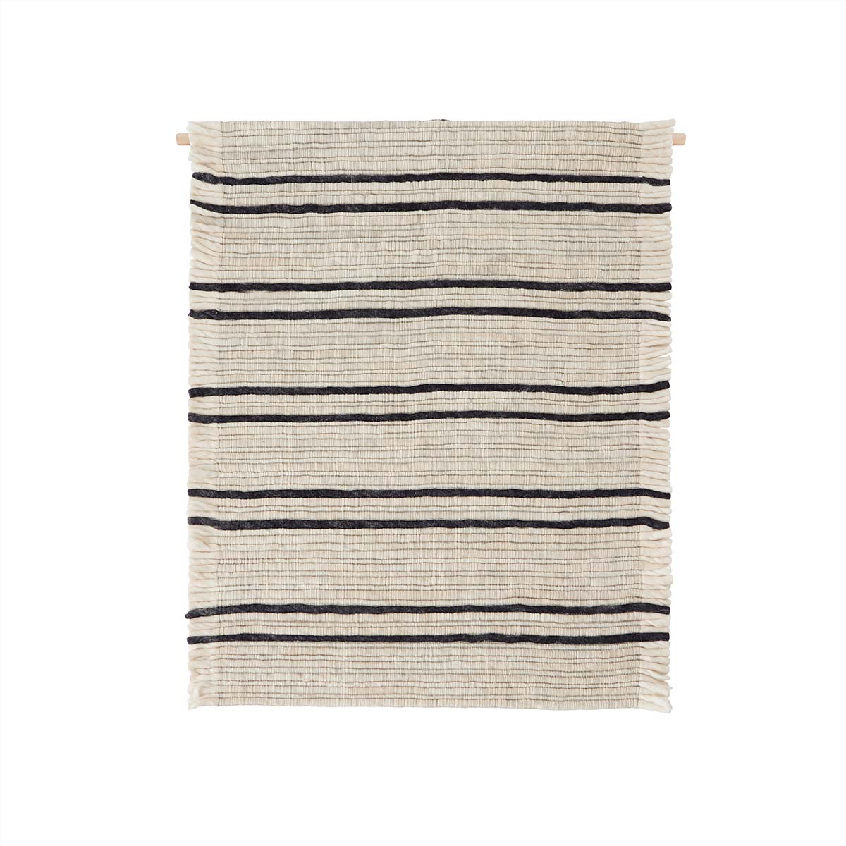 OYOY LIVING Putki Wall Rug Wallhanger 102 Offwhite / Black