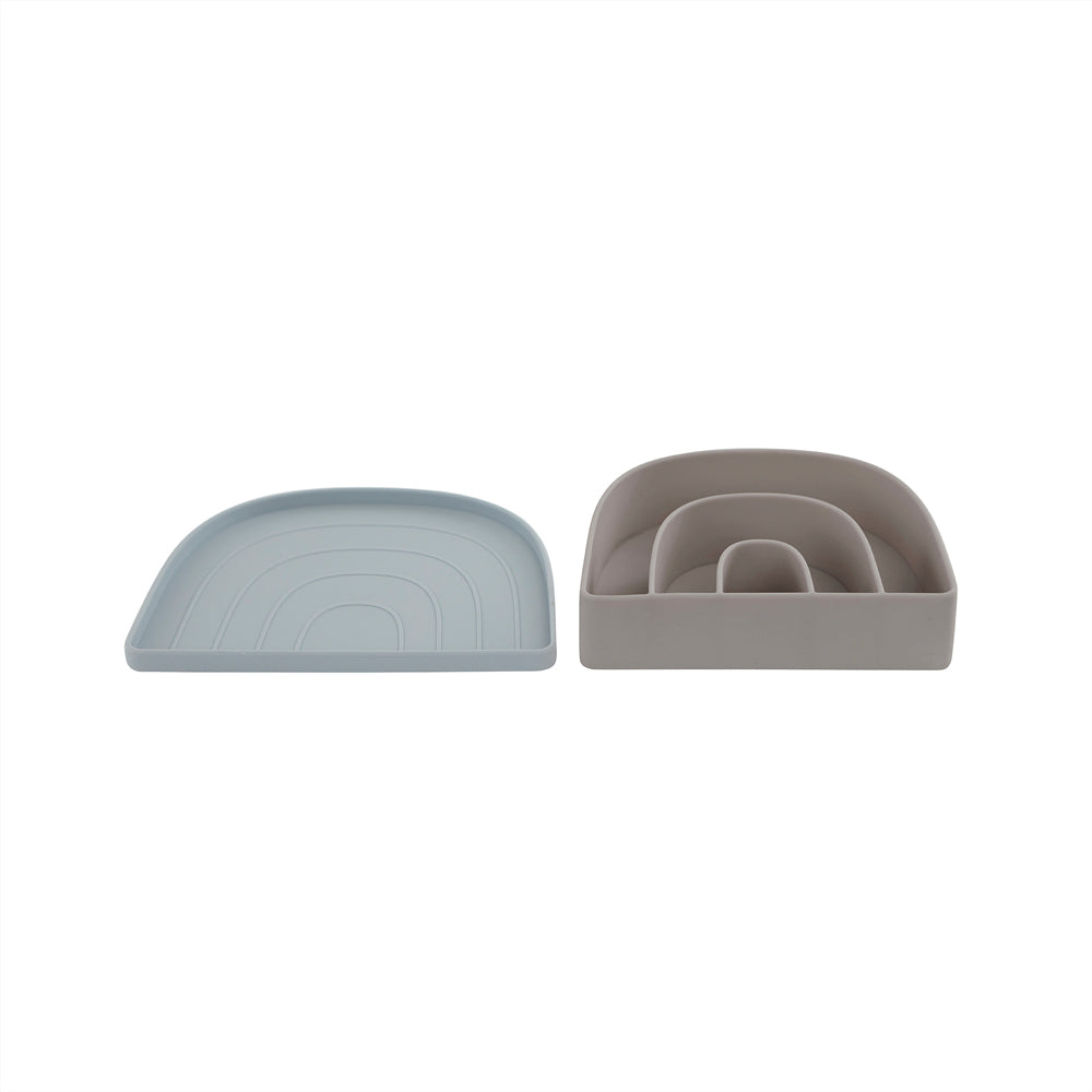 Load image into Gallery viewer, OYOY MINI Rainbow Plate &amp;amp; Bowl Dining Ware 608 Dusty Blue / Clay
