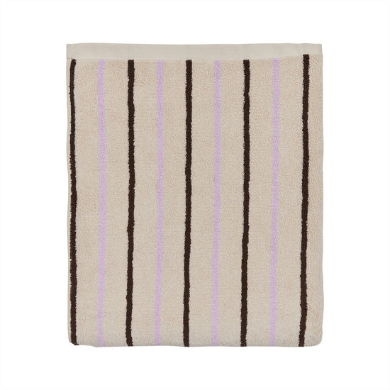 Load image into Gallery viewer, OYOY LIVING Raita Towel - 100x150 cm Towel 502 Purple / Clay / Brown
