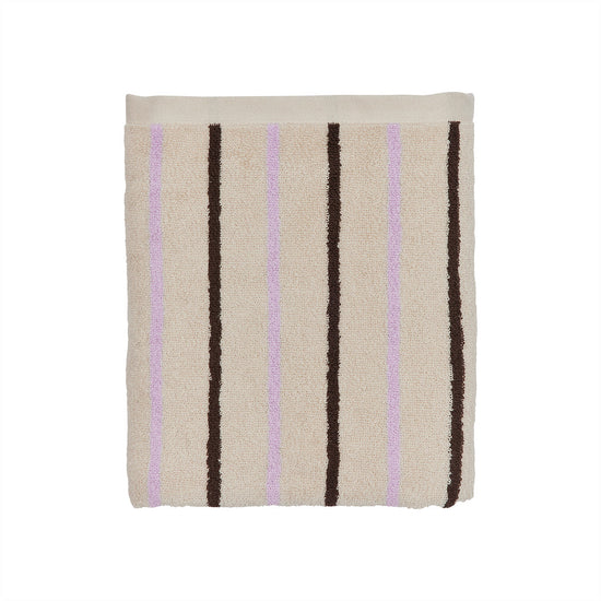 Load image into Gallery viewer, OYOY LIVING Raita Towel - 70x140 cm Towel 502 Purple / Clay / Brown
