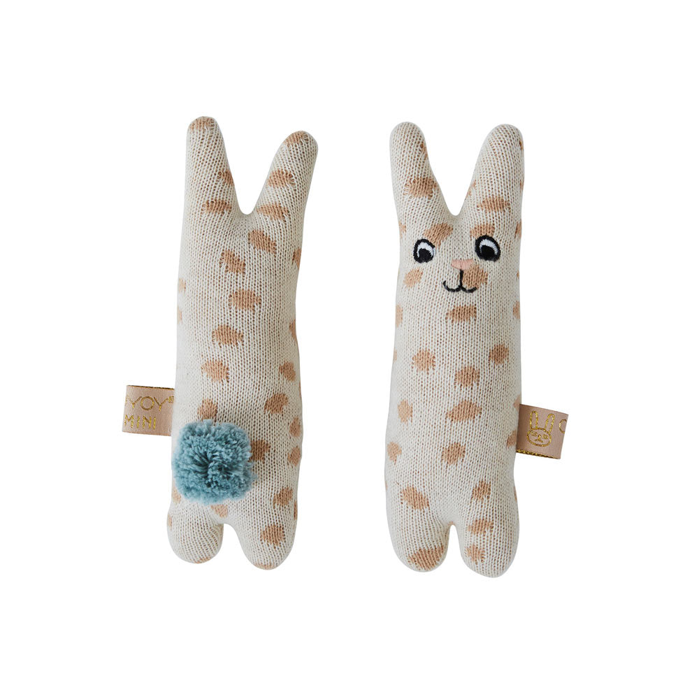 OYOY MINI Rattle - Rabbit Soft Toys 401 Nude