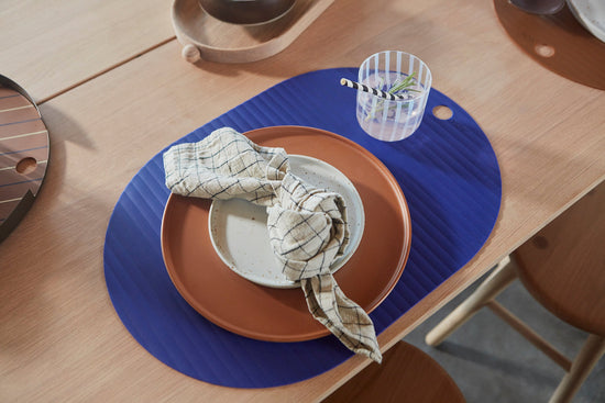 Load image into Gallery viewer, OYOY LIVING Ribbo Placemat - Pack of Placemat 609 Optic Blue
