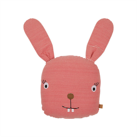Rosy Rabbit Denim Cushion