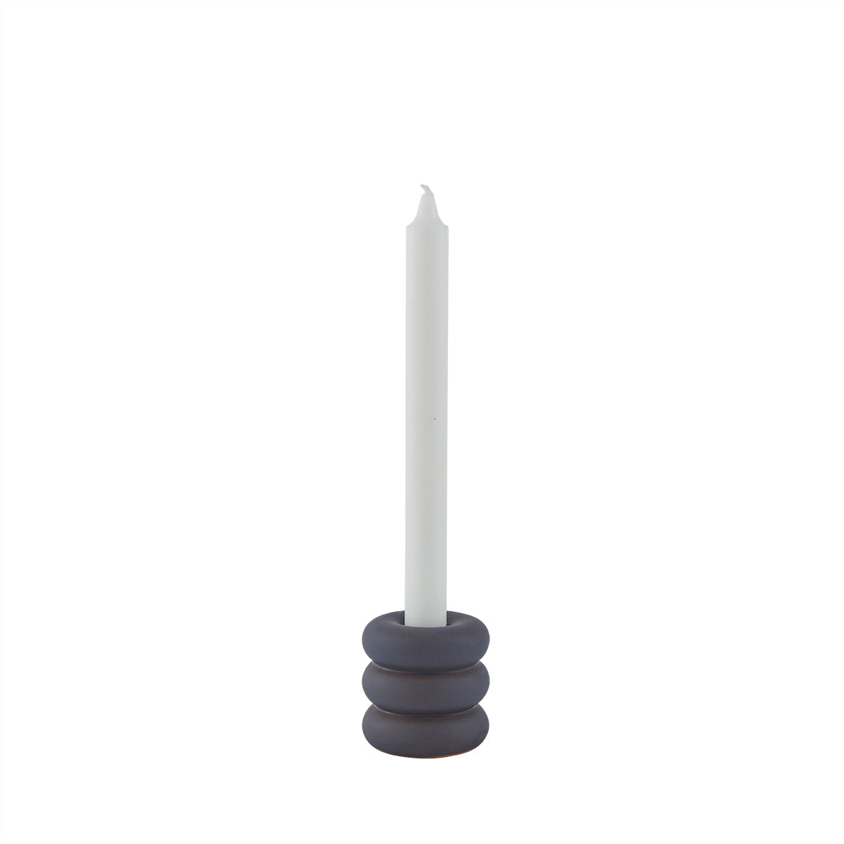 OYOY LIVING Savi Ceramic Candleholder - High Candleholder 607 Midnight Blue