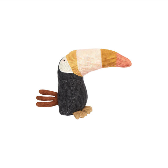 Load image into Gallery viewer, OYOY MINI Trine Toucan Soft Toys 201 Anthracite / Peach
