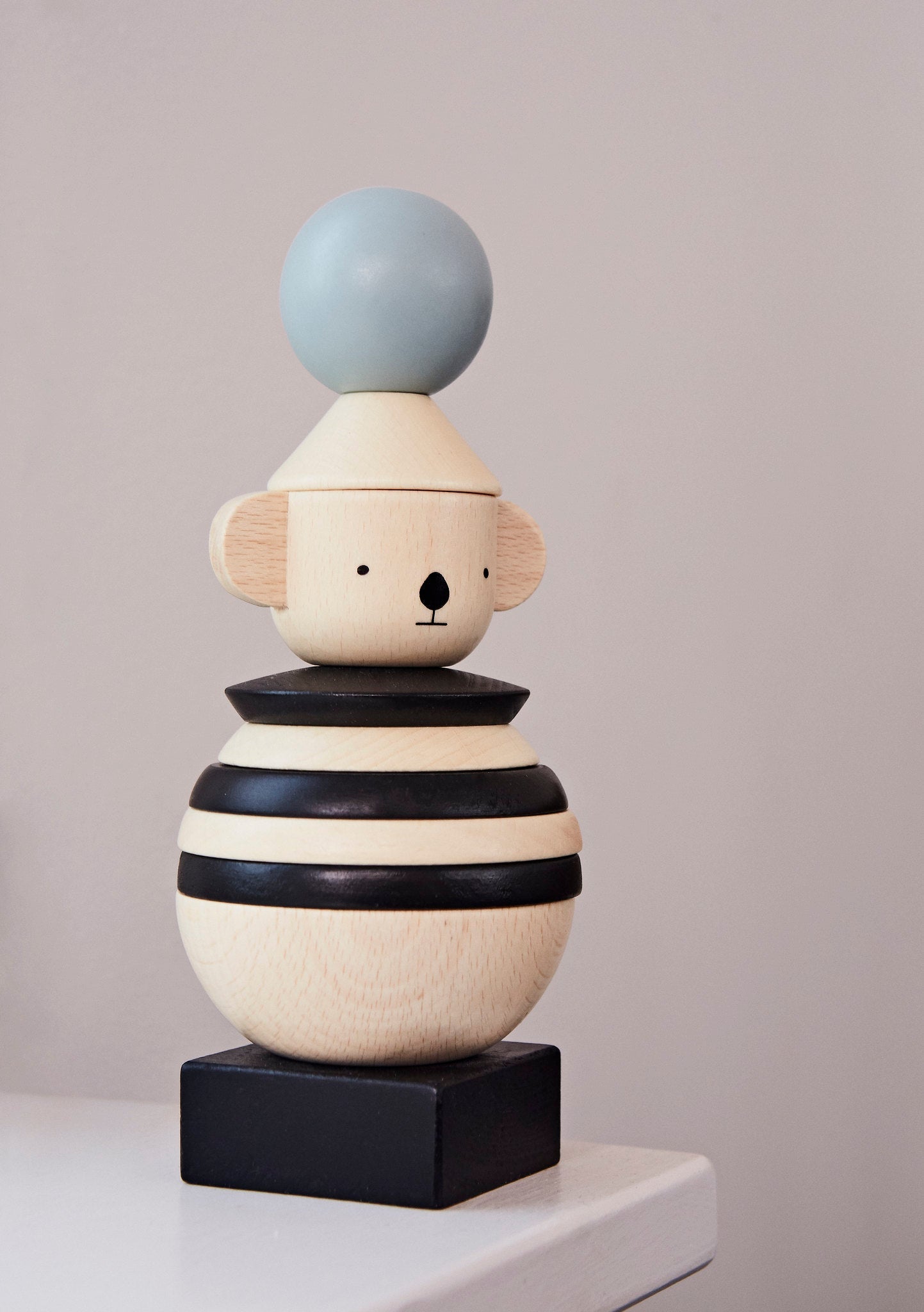 OYOY MINI Wooden Stacking Koala Wooden Toy 901 Nature