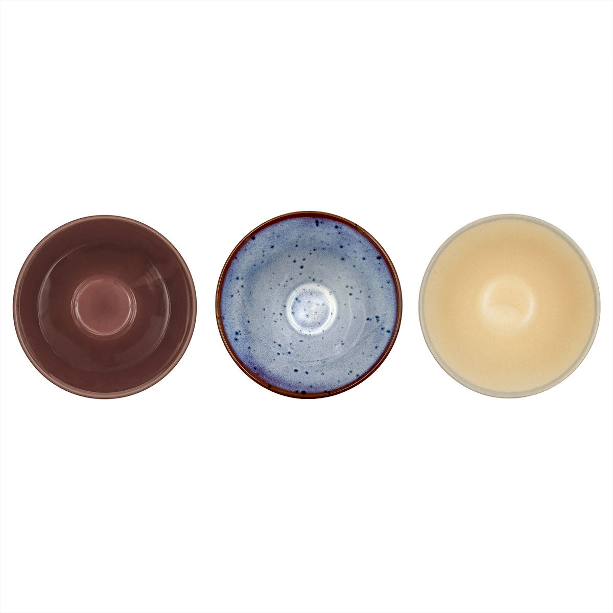 Load image into Gallery viewer, OYOY LIVING Yuka Bowl - Pack of 3 Dining Ware 911 Dark Terracotta / Butter / Reactive Space
