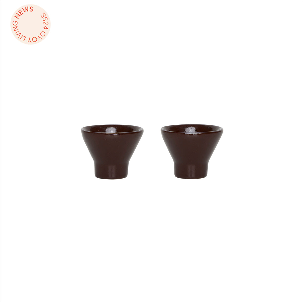 OYOY LIVING Yuka Egg Bowl - Pack of 2 Dining Ware 911 Dark Terracotta