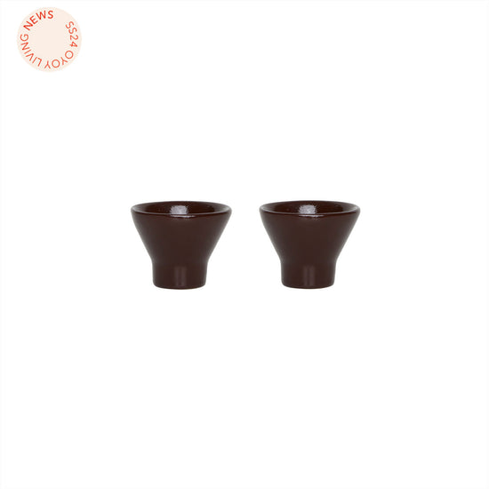 OYOY LIVING Yuka Egg Bowl - Pack of 2 Dining Ware 911 Dark Terracotta