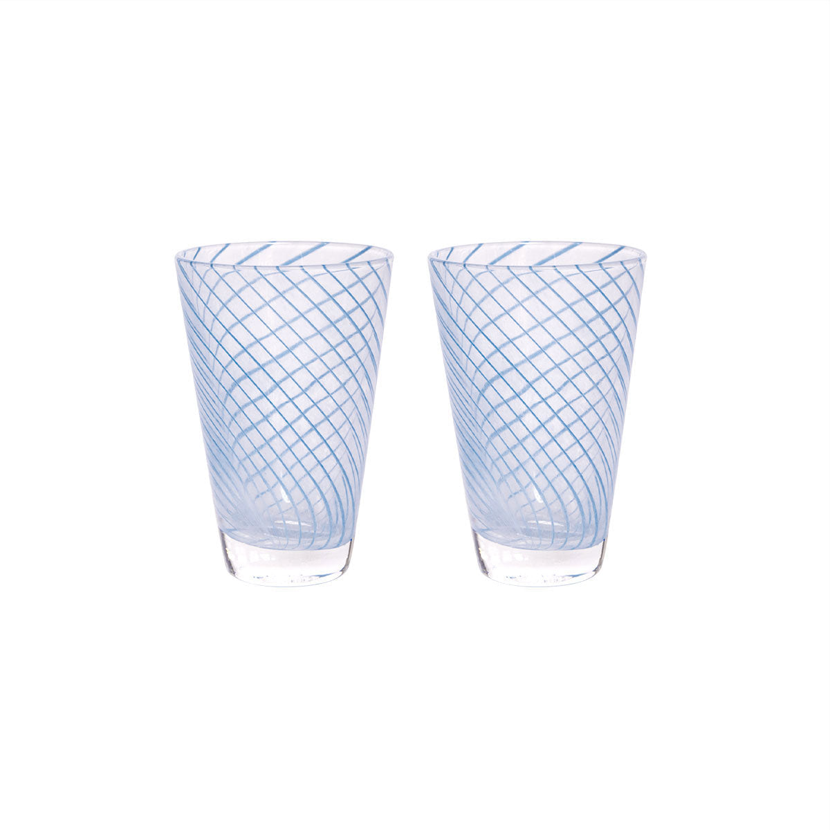 Load image into Gallery viewer, OYOY LIVING Yuka Swirl Glass - Pack of 2 Dining Ware 601 Blue
