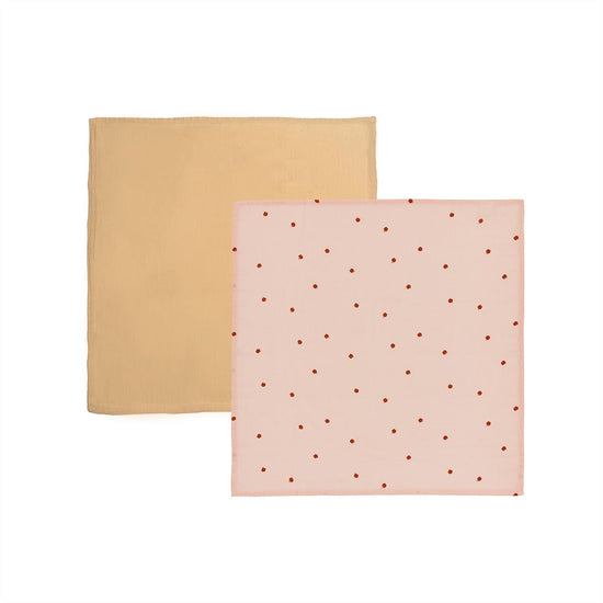OYOY MINI Yummy Muslin - Pack of 2 Muslin 402 Rose / Fudge